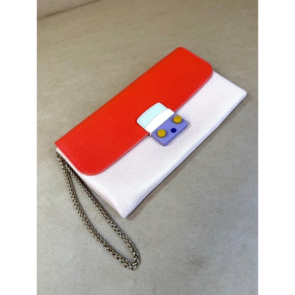Authentic Pre-Owned Furla Multicolor Leather Metropolis Chain Clutch